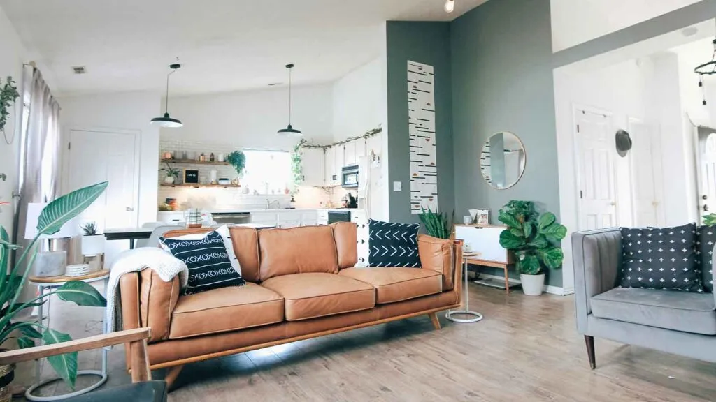Modern living room with stylish decor Webhook