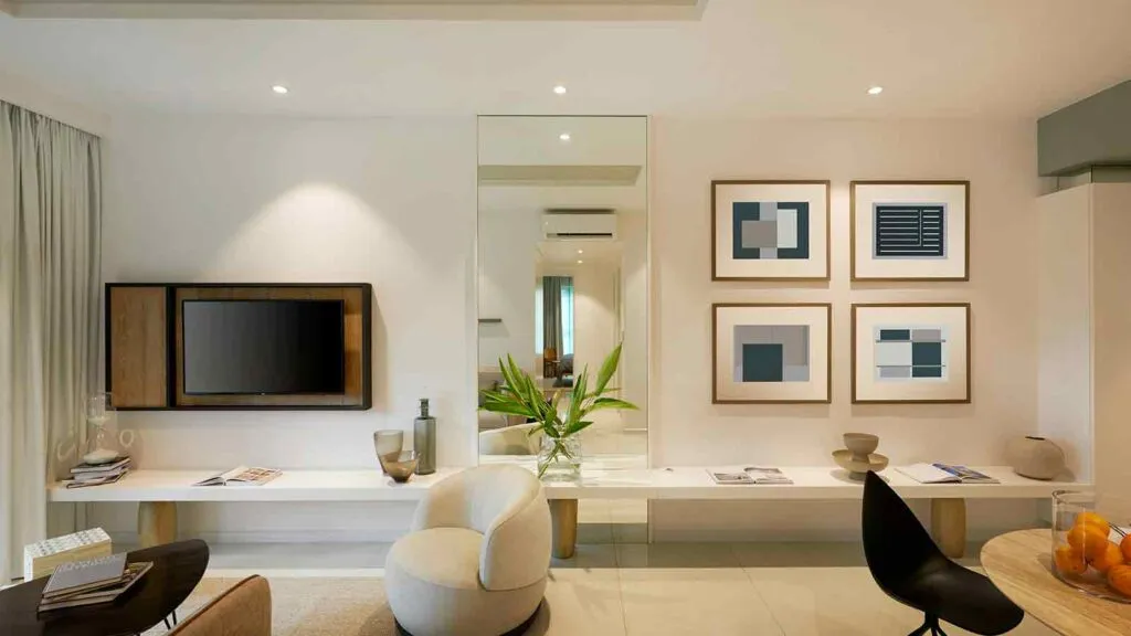 Living room of a home whose mortgage is being modified after a title update