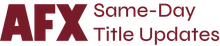 Same Day Title Updates — AFX Research logo
